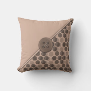 Coussin Points no Com - Taupe