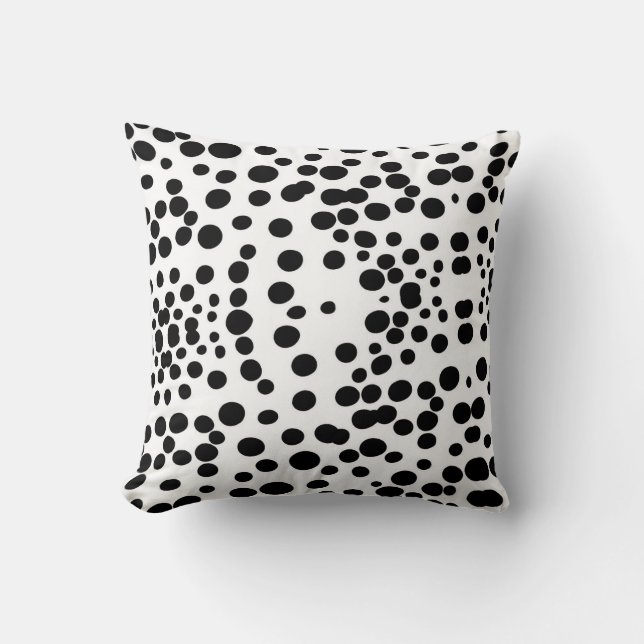 Coussin Points noirs blanc arrière - plan Dalmatie vache à (Recto)