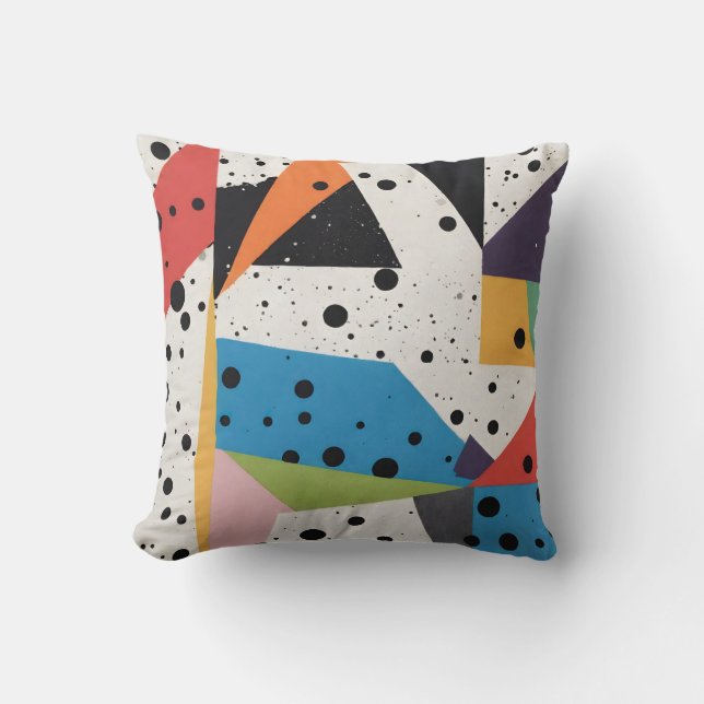 Coussin Points noirs en papier collage (Recto)