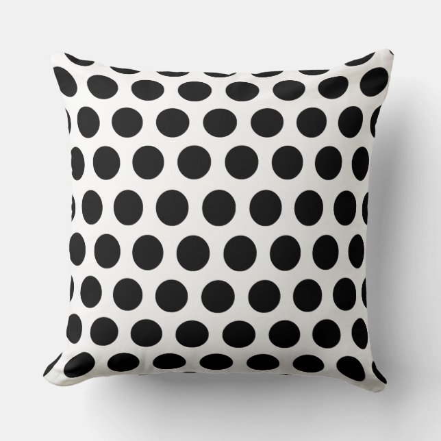 Coussin Points noirs sur fond blanc (Recto)