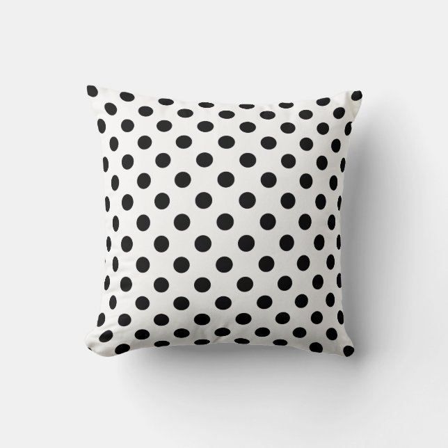 Coussin Points noirs sur fond blanc (Recto)