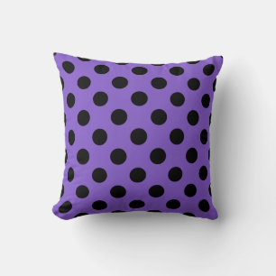 Coussin Points noirs sur lavande