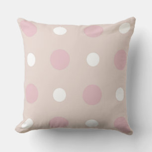 Coussin Points roses et blancs