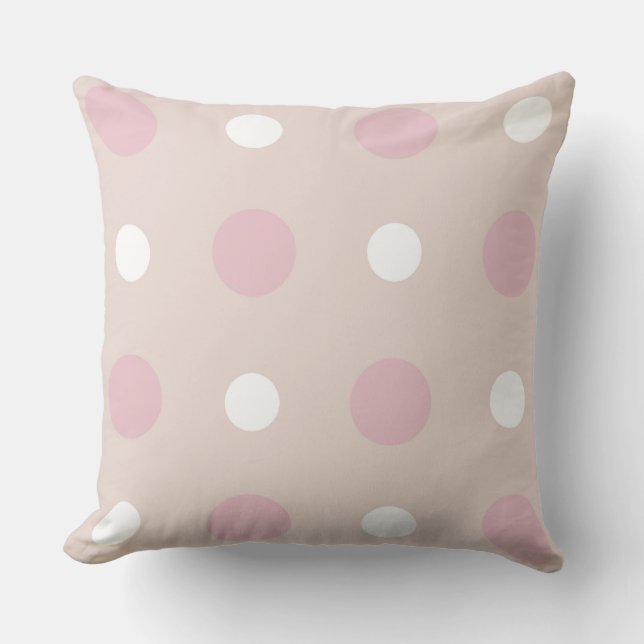 Coussin Points roses et blancs (Recto)
