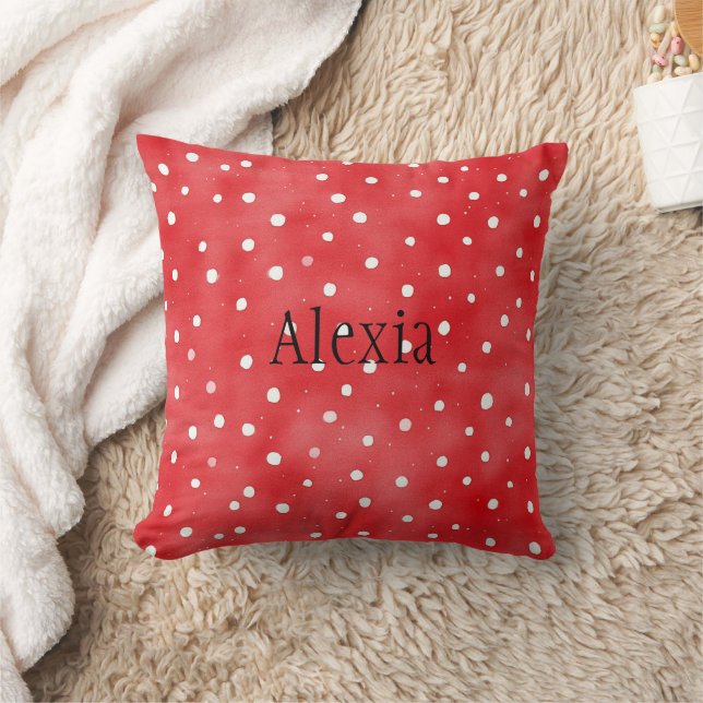 Coussin Points Rouges Blancs (Couverture)