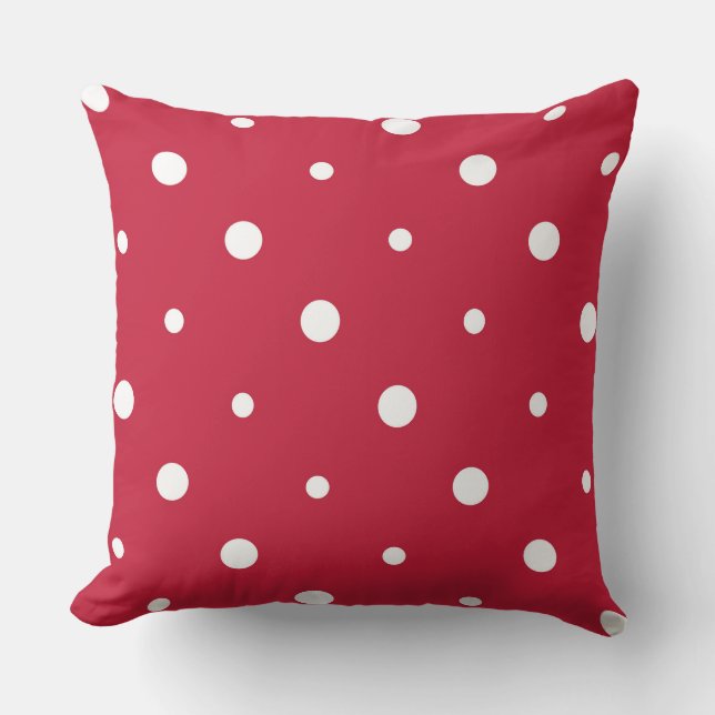 Coussin Points rouges et blancs (Recto)