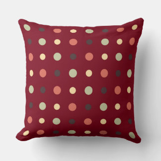 Coussin Points rouges et mauves