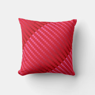 Coussin Points satinés - nuances de rouge profond