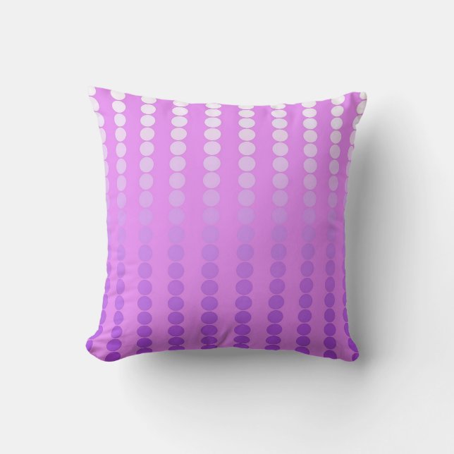Coussin Points satinés - nuances d'orchidée (Recto)