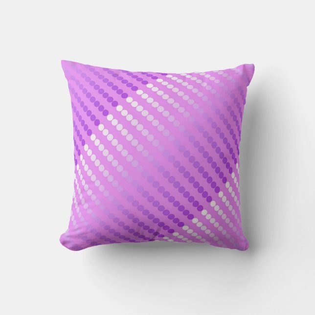 Coussin Points satinés - nuances d'orchidée (Recto)