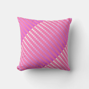 Coussin Points satinés - rose et orchidée