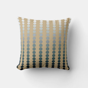 Coussin Points satinés - taupe et gris étain