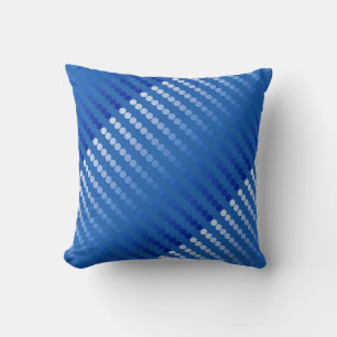 Coussin Points satinés - tons bleu acier