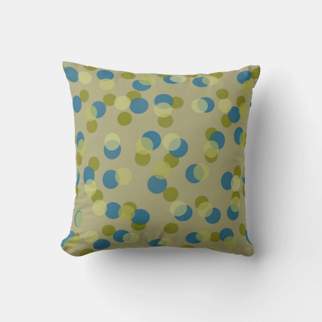 Coussin points verts, bleus et jaunes (Recto)