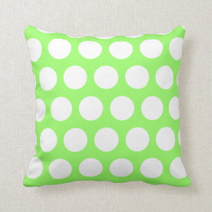 Coussin Points verts et blancs