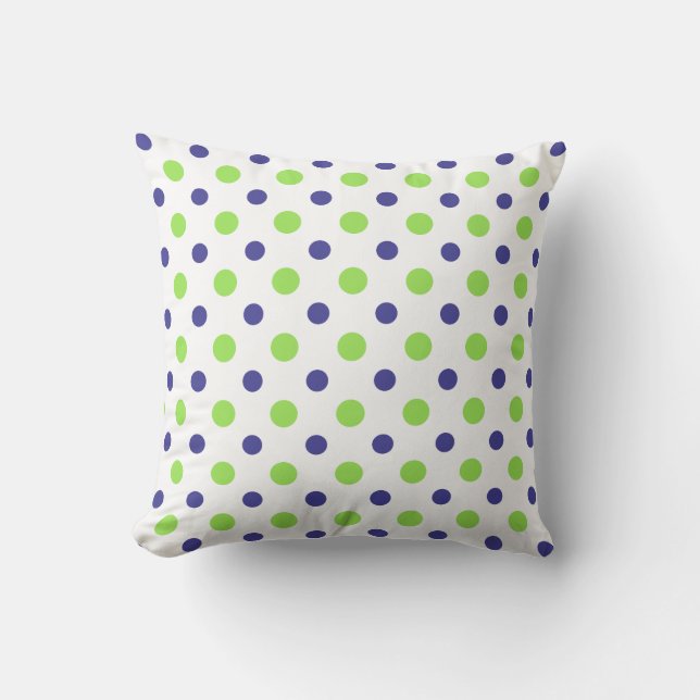 Coussin points violets et verts (Recto)