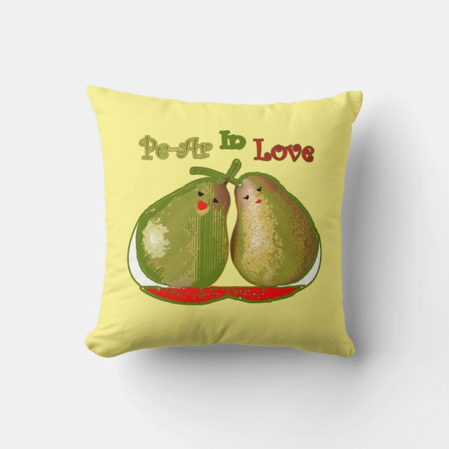 Coussin Poire en amour (Recto)
