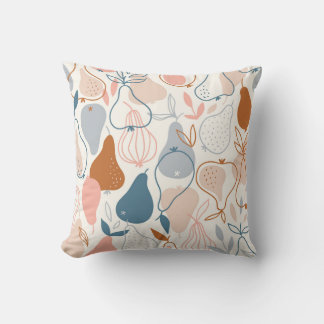 Coussin Poire scandinave Imprimer : Motif de fruits Vintag