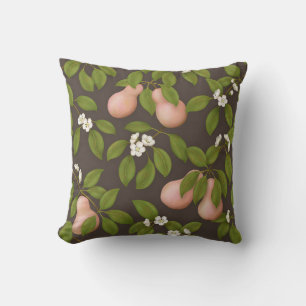 Coussin Poires roses (marron foncé)