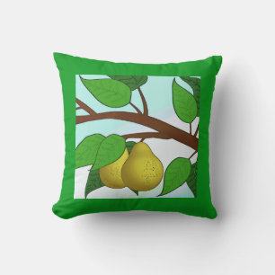 Coussin Poires sur une branche