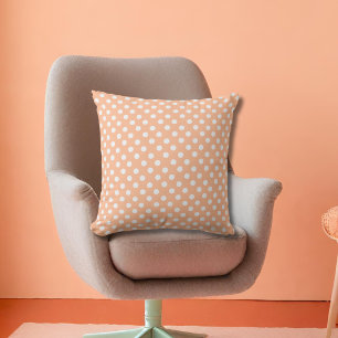 Coussin pois à Peach Fuzz