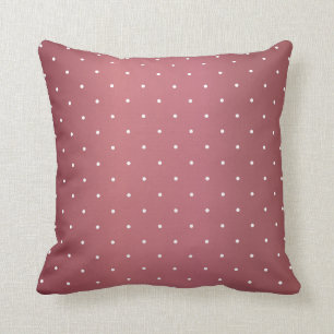 Coussin Pois blanc rose et minuscule poussiéreux