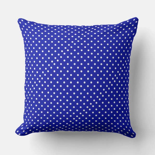 Coussin pois blancs sur bleu (Recto)