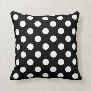 Coussin Pois blancs sur noir