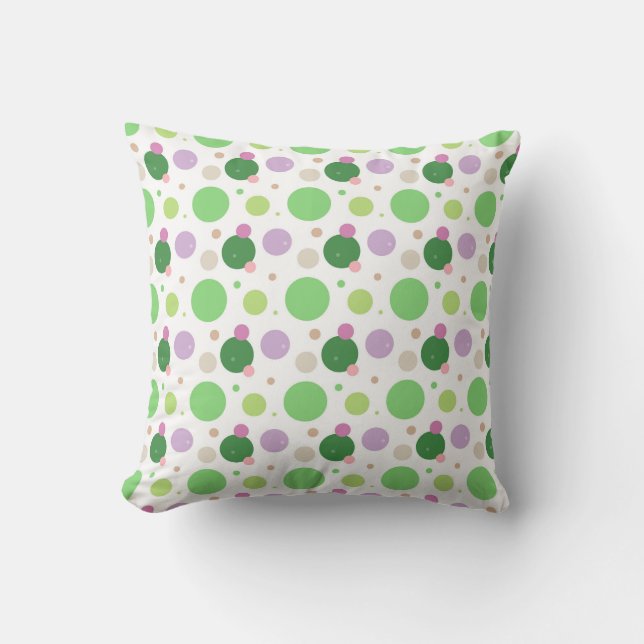 Coussin Pois coloré mignon enfants (Recto)