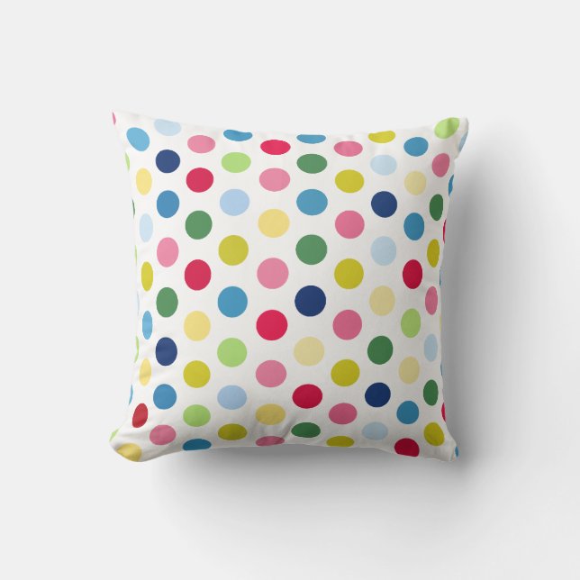 Coussin Pois d'arc-en-ciel (Recto)