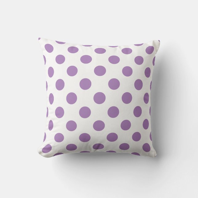 Coussin Pois de lavande sur blanc (Recto)