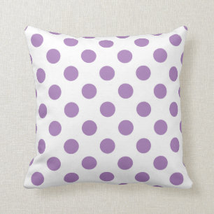 Coussin Pois de lavande sur blanc