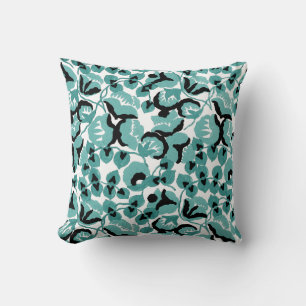 Coussin Pois de Senteur (Sarcelle) Beaux-Arts