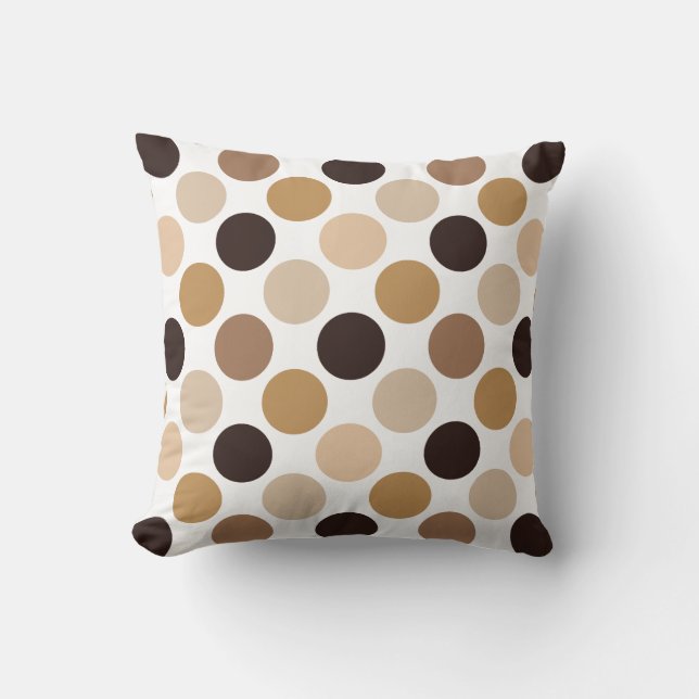 Coussin Pois des couleurs du café (Recto)