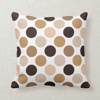 Coussin Pois des couleurs du café