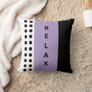 Coussin Pois détendre noir violet