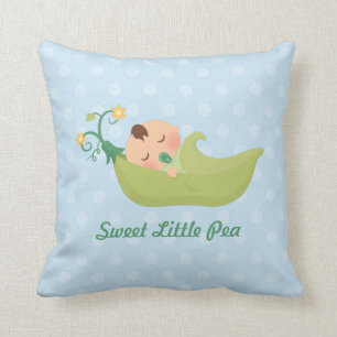 Coussin Pois doux dans un décor de pièce de crèche de bébé