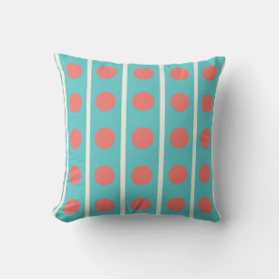 Coussin Pois en Orange et Crème