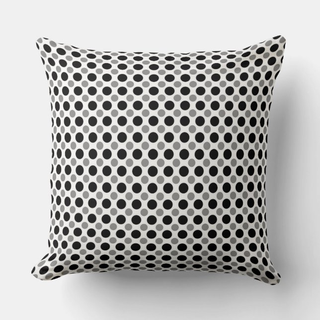 Coussin Pois gris et noir (Recto)