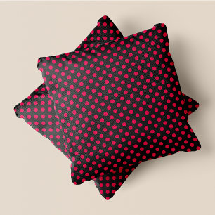 Coussin Pois gris et rose chic