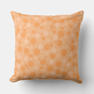 Coussin pois jaunes dans le style rétro années 60