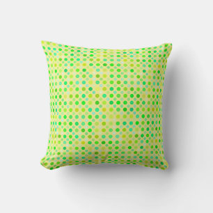 Coussin pois jaunes et verts