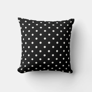 Coussin Pois noir et blanc