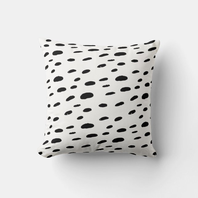 Coussin Pois Noir Pois Motif dalmate (Recto)