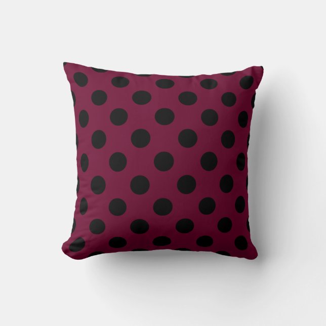 Coussin Pois noirs en Bourgogne (Recto)
