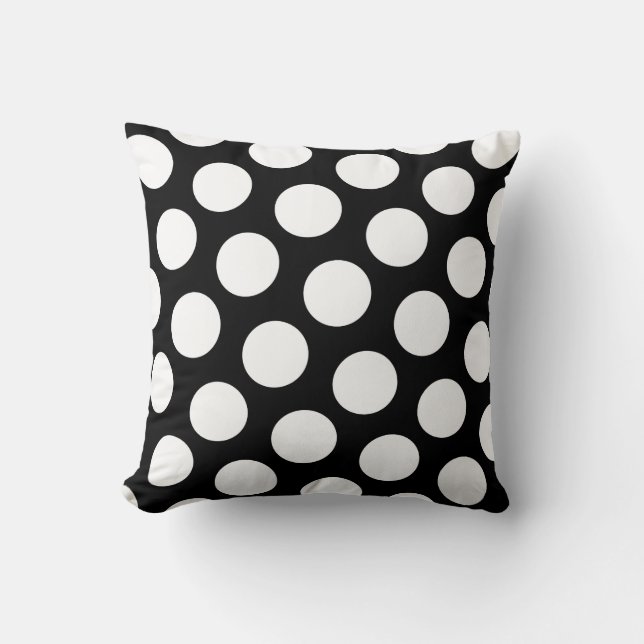 Coussin Pois noirs et blancs (Recto)