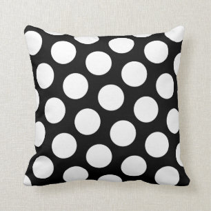 Coussin Pois noirs et blancs