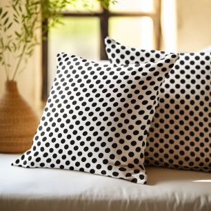Coussin Pois noirs et blancs