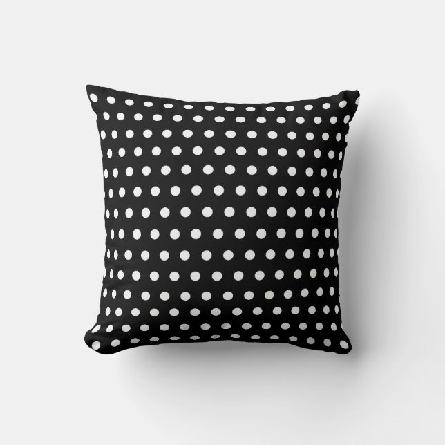 Coussin Pois noirs et blancs (Recto)