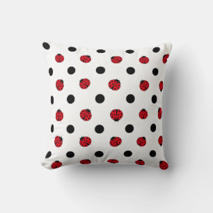 Coussin Pois rétro de Ladybugs